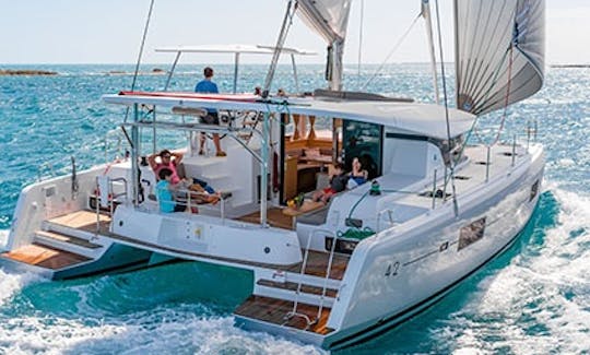 Lagoon 42 Cruising Catamaran Charter for 12 People from Furnari, Sicilia