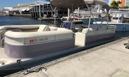 Our Pontoon Pleasure has been updated with new interior and sound system.