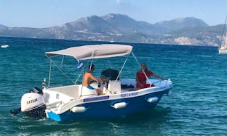 No License Required To Rent This 60 Hp Powered 7 Persons Powerboat in Nikiana, Greece