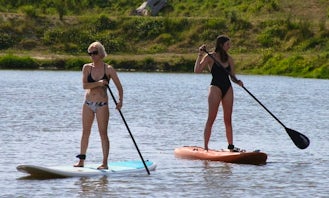 Hire a Stand Up Paddleboard in Foxton, Paddle, Life Jacket and Leg Rope all included