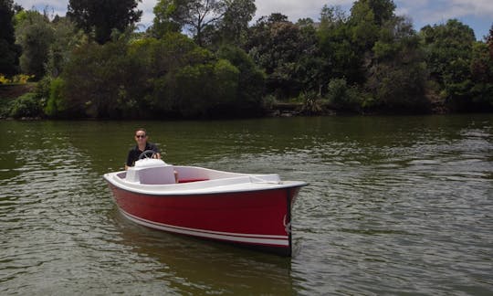 Brand New 7 Seater Electric Boat for Rent on Kerikeri River