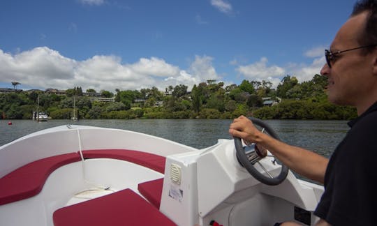 Brand New 7 Seater Electric Boat for Rent on Kerikeri River