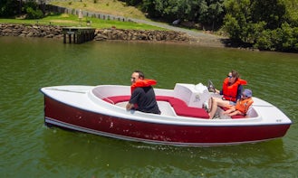 Brand New 7 Seater Electric Boat for Rent on Kerikeri River