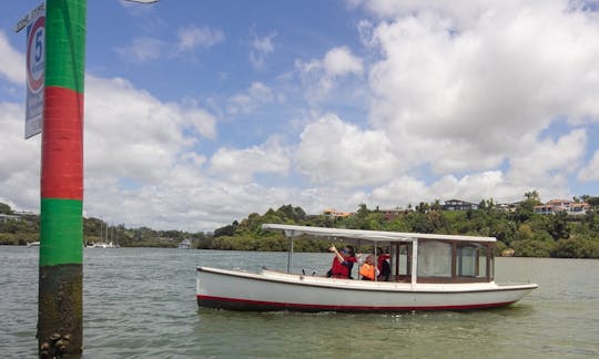 Frolic Classic Electric Boat Hire to Explore Historic Kerikeri River!! Bay of Islands, NZ