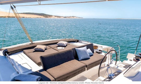 Lagoon 46 - a Perfect Catamaran for 12-People Bareboat Charter in Lavrio, Greece