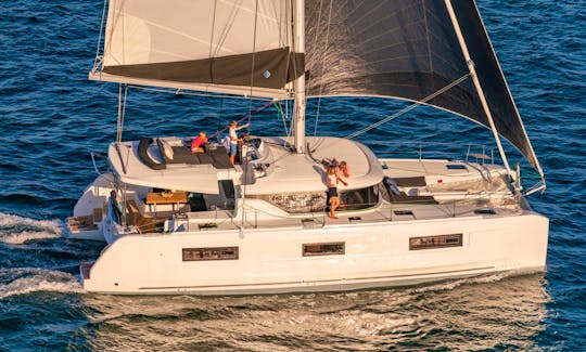 Lagoon 46 with A/C Cabins for Bareboat Charter in Lefkada, Greece