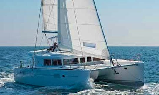 Lagoon 450 Fly Bareboat Charter with A/C Cabins in Kos, Greece