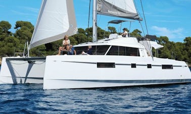 Nautitech 46 Fly Bareboat Charter for Up to 10 People in Sami, Greece