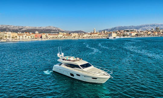 ''Kimon'' Ferretti 620 Power Mega Yacht for Charter in Kaštel Gomilica, Croatia