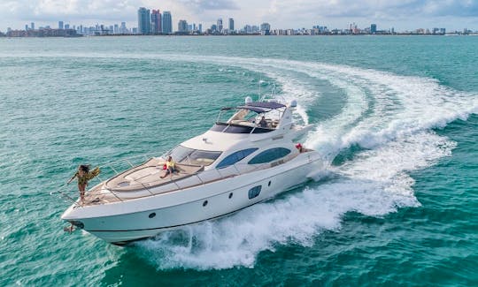  Miami Luxury Yacht Charter on 68' Azimut! Cruise, Party, and Explore Hot Spots!