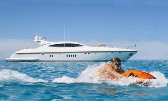 92' MANGUSTA Luxury Mega Yacht for Charter in Miami Beach