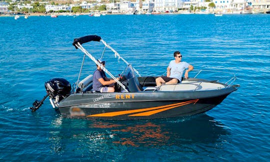 Sailor's Ride 450 XL Bowrider Rental in Aliki, Paros, Greece