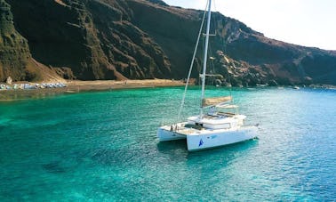 Crucero premium, semiprivado, catamarán de vela, con barbacoa, barra libre y traslados