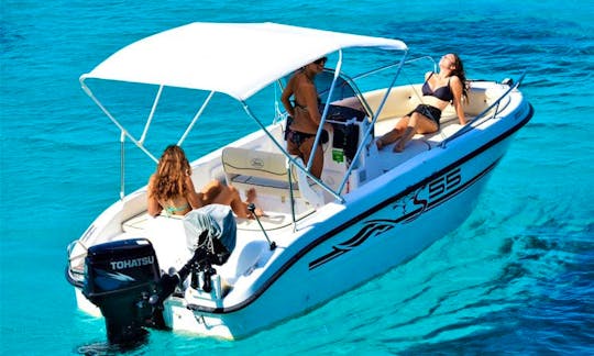 New Trimarchi 55S | Deluxe Boat hire in Loggos, Paxos | No license needed | GPS Safety System