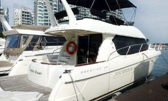 Prestige 47 feet Motor Yacht for rent with skipper in Singapore