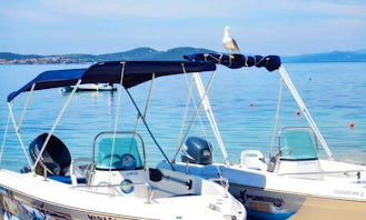 Rent a Boat (category C) without license, be a captain for a day and explore Ammouliani island!