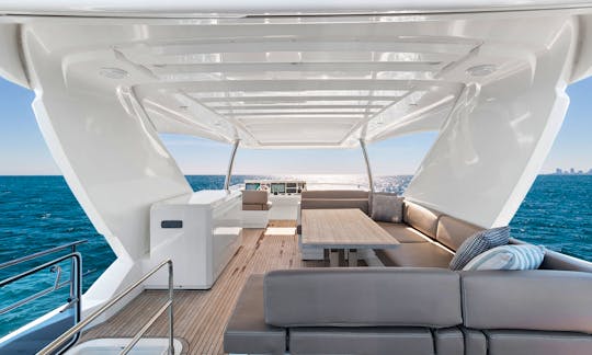 Clean & Elegant – 75′ Prestige For Charter in Aventura