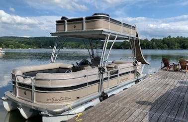 Premier 26' Double Decker Pontoon on Copake Lake for up to 15 people!