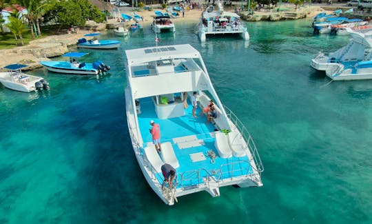 Our catamaran Funcat for the best private experience to saona island