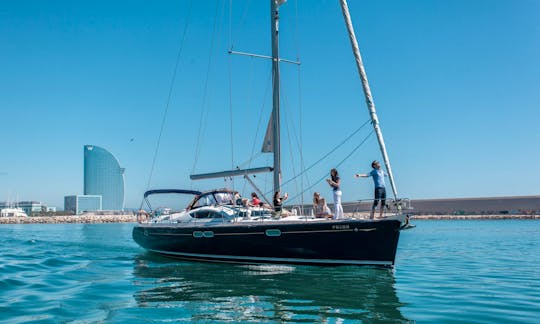 Private Luxury Sailing Tour on Sun Odyssey 54 DS Sailboat in Barcelona