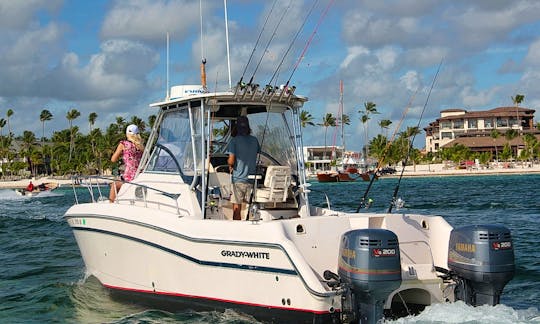 Catamaran for fishing and snorkeling "Fat Cat" 26' Grady White Tiger Cat