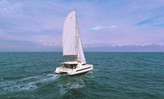 "Amura" Bali 5.4 Open Space Sailing Catamaran Rental in Ibiza, Spain