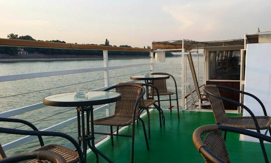 Romantic proposal or rendez-vous boat trip on the Danube