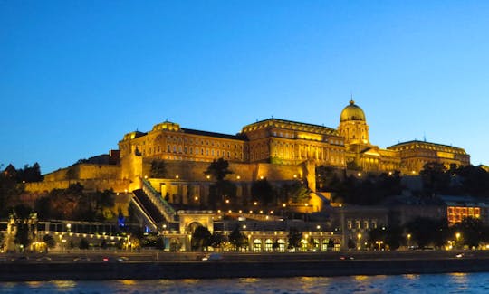 Romantic proposal or rendez-vous boat trip on the Danube