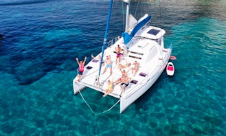 Join Us For A Full Or Half Day private Catamaran Holiday sailing Ibiza and Formentera, Spain
