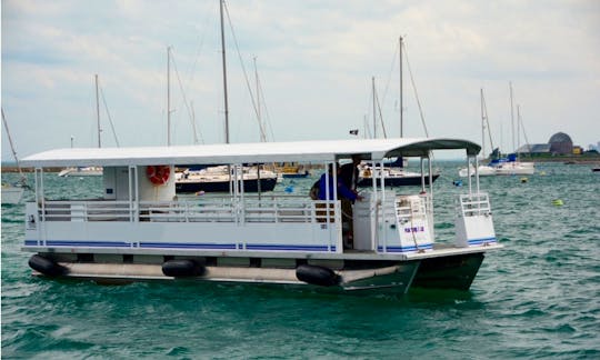 Trident 38' Pontoon Party Boat for Charter in Chicago