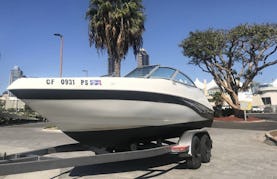 Another hot weekend is coming, Take  speedboat for a spin! 19’ Bow-Rider Speedboat Party Cruise in Mission Bay! Rated #1 in San Diego!