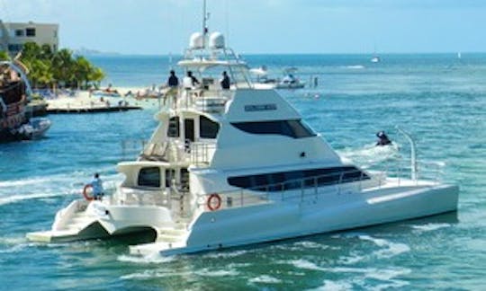 Charter the Multimillionaire 74' VIP Luxury Bolder  Yacht in Cancún, Mexico