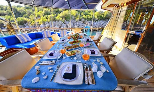 Carta de luxo Gulet personalizada de 28 pés na Turquia