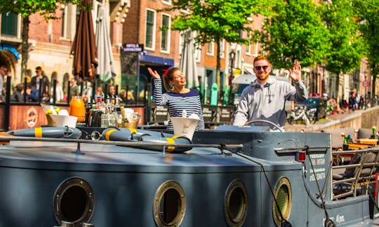 30-40 persons: 'HMS Friendship Canal Boat' in Amsterdam, Netherlands (100% electric)