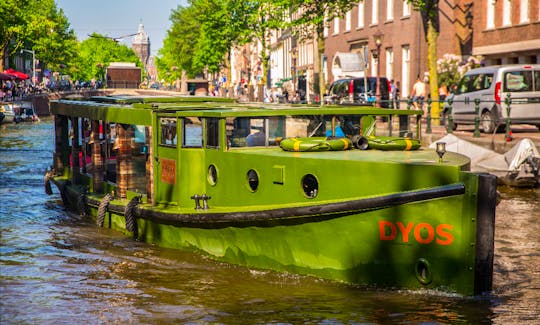 20-40 persons: 'Dyos Saloon Boat' in Amsterdam, Netherlands (100% electric)