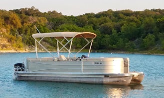 Cypress Cay Pontoon Boat Rental on the beautiful Canyon Lake!  Family Fun and Relaxation!