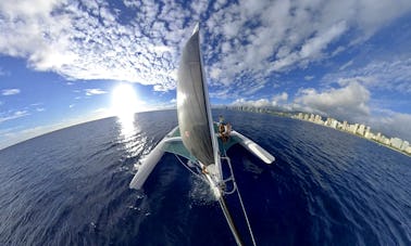 One of a kind, exhilarating trimaran sailing experience in Waikiki