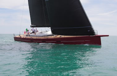 Red Carpet Vismara V71 Race-Cruising Sailing Yacht for charter in the Med