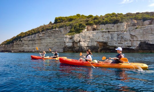 Cliffs kayaking Pula Croatia