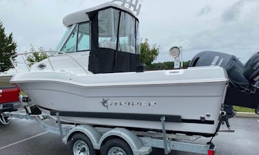 Novo barco para 4 homens em 2020 pescando a bordo do 21' Striper em Everett, Washington