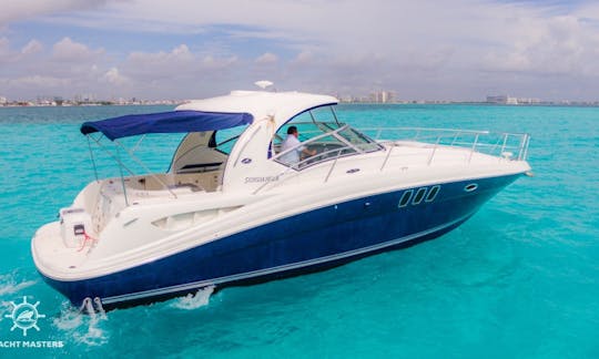 Yacht à moteur Sea Ray de 40 pieds à Cancún pour 12 personnes