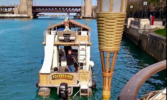 Super Fun and Safe 36' Polynesian Party Boat For 6 People in Chicago, Illinois