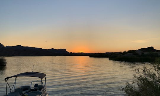 Captained Sport Tritoon on Lake Havasu