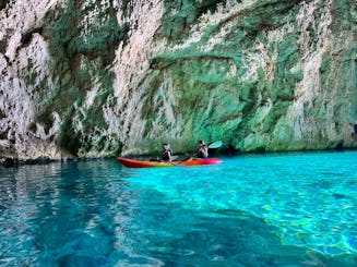 Cova dels Orguens : exploration des grottes en kayak et plongée avec tuba à Javea