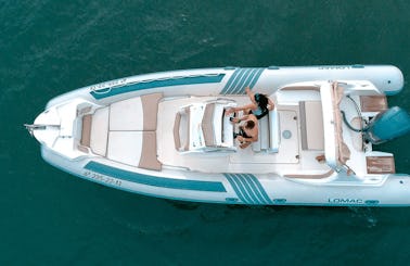 Rent the Largest Lomac 790 IN Inflatable Boat in Roses