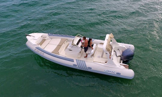 Rent the Largest Lomac 790 IN Inflatable Boat in Roses