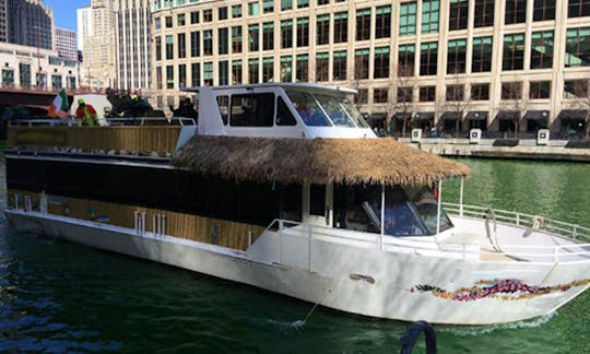 Tiki Themed Party Boat, 40-90 people, captain, crew & beverage package included