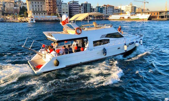 Luxury 12 Person Motor Yacht Great for Group Tour and Private Events in İstanbul, Turkey
