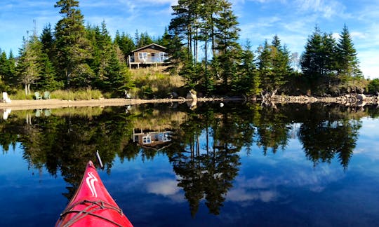 Kayaks can be used anywhere on the St. Esprit Lake which features islands, and you can even kayak to a sandbar and then walk to the ocean that’s jus