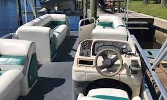 24' Monarch Pontoon Boat With Captain Island Hoping, Dolphin watching, Sunsets and more in Tarpon Springs